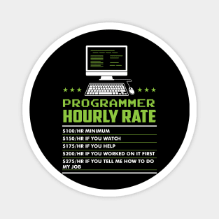 Hourly Rate - Funny Coder Programmer Magnet